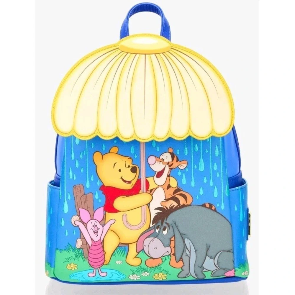 Loungefly Disney Winnie the Pooh & Friends Rainy Daisy Umbrella Backpack +Wallet